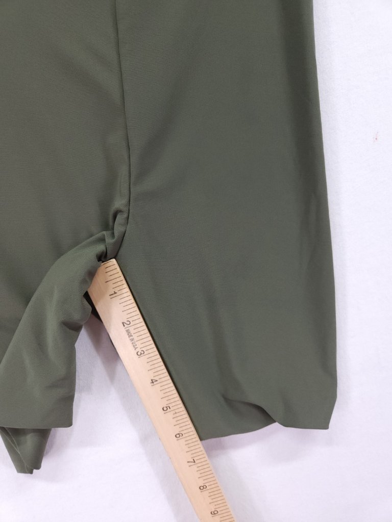 Aym Studio Womens Xs Olive Green High Waist Biker Shorts Stretch Athletic Shorts — image 5 of 7